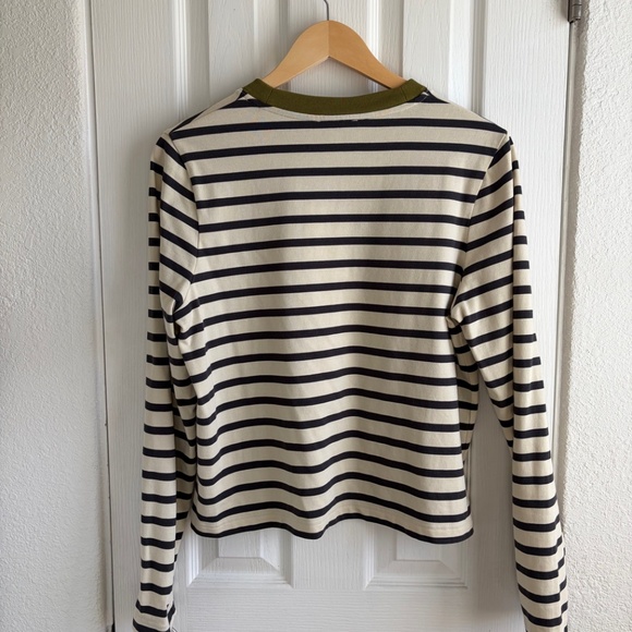 NWT COS The Clean-Cut Stripe Long Sleeve Cotton T-Shirt - Picture 4 of 6